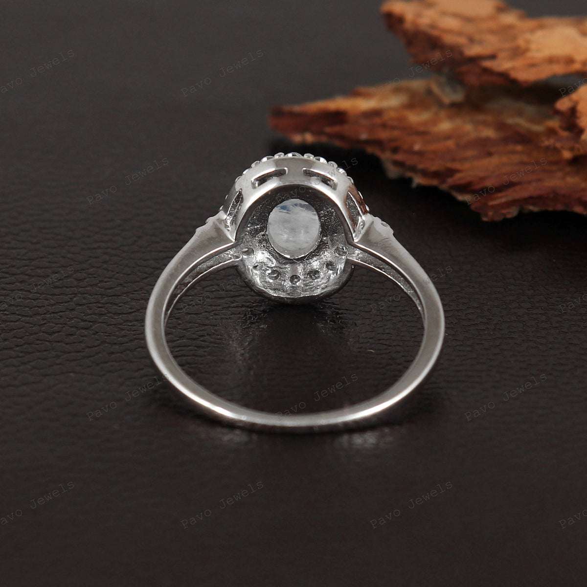 Rainbow Moonstone Ring: Sterling Silver, Christmas Gifts for Her