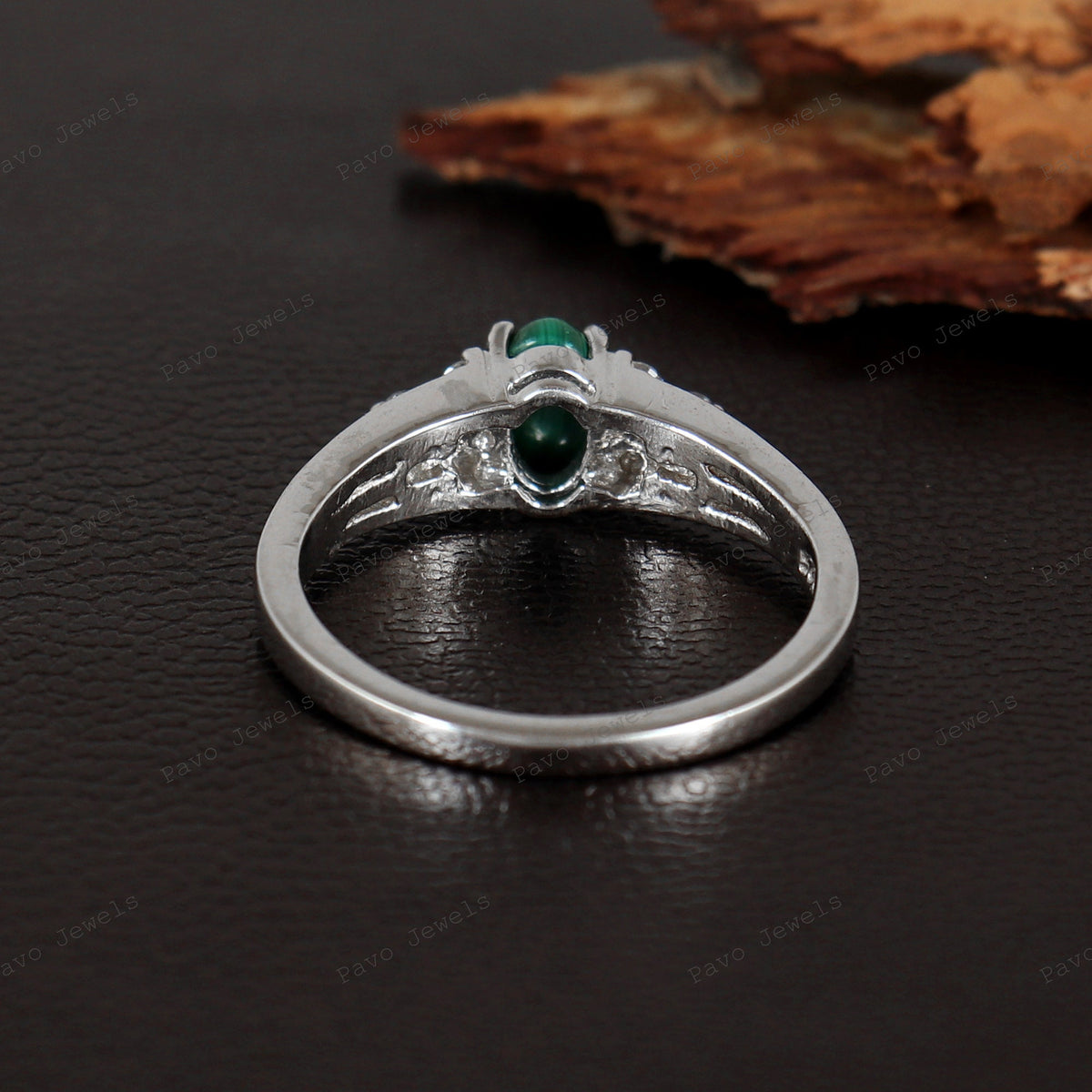 Malachite Handmade Ring: Sterling Silver Gemstone Jewelry
