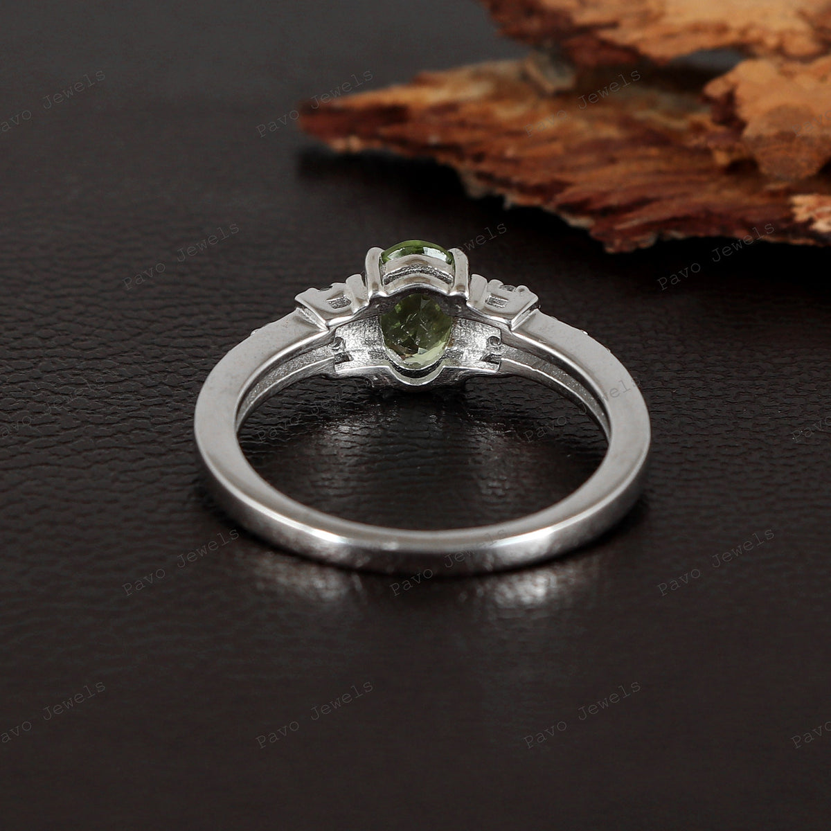 Faceted Peridot Ring: Handmade Sterling Silver August Birthstone