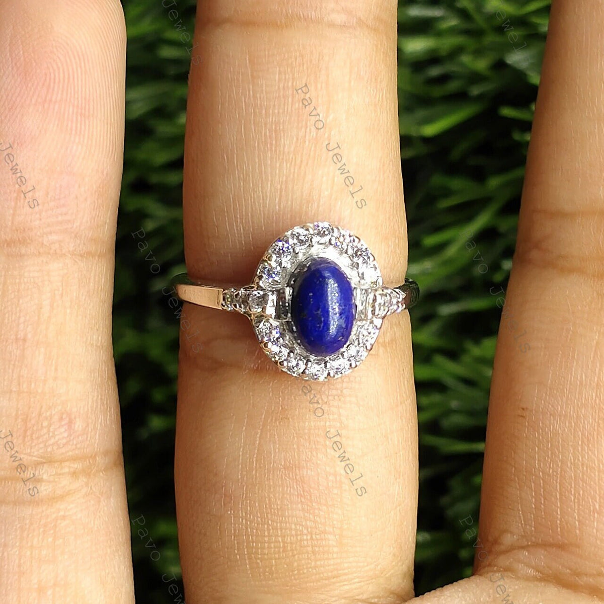 Lapis Lazuli Ring: Handmade Sterling Silver Promise Ring For Christmas