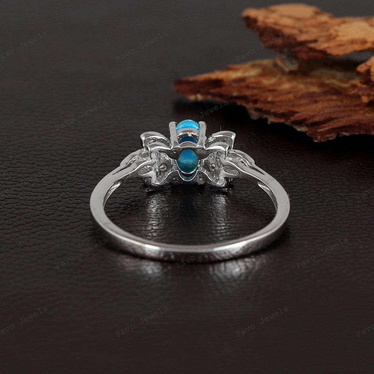 Oval Turquoise Sterling Silver Ring: Minimalist December Birthstone, Christmas Gift Her