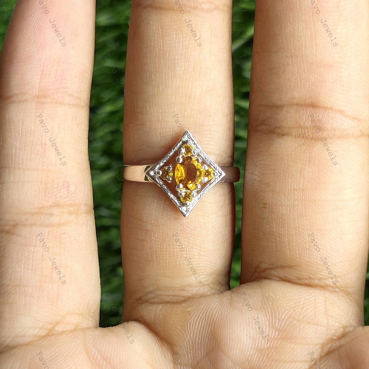 Handmade Sterling Silver Ring, Citrine Gemstone, Elegant Everyday Jewelry