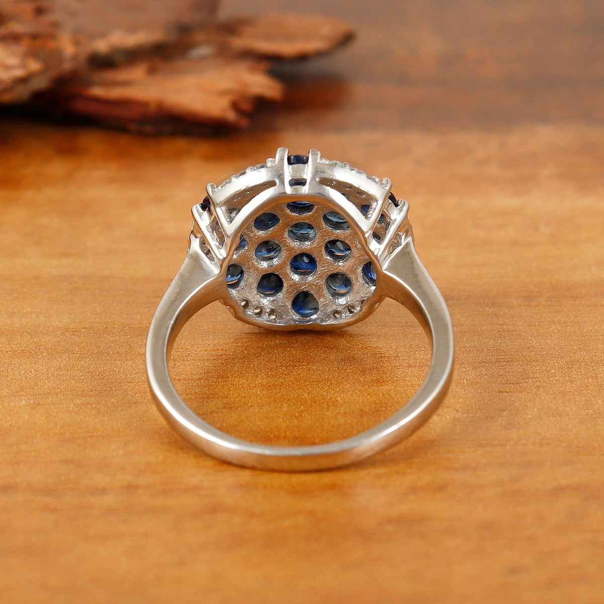 Blue Sapphire Ring, 925 Sterling Silver, Handmade September Birthstone Jewelry Gift