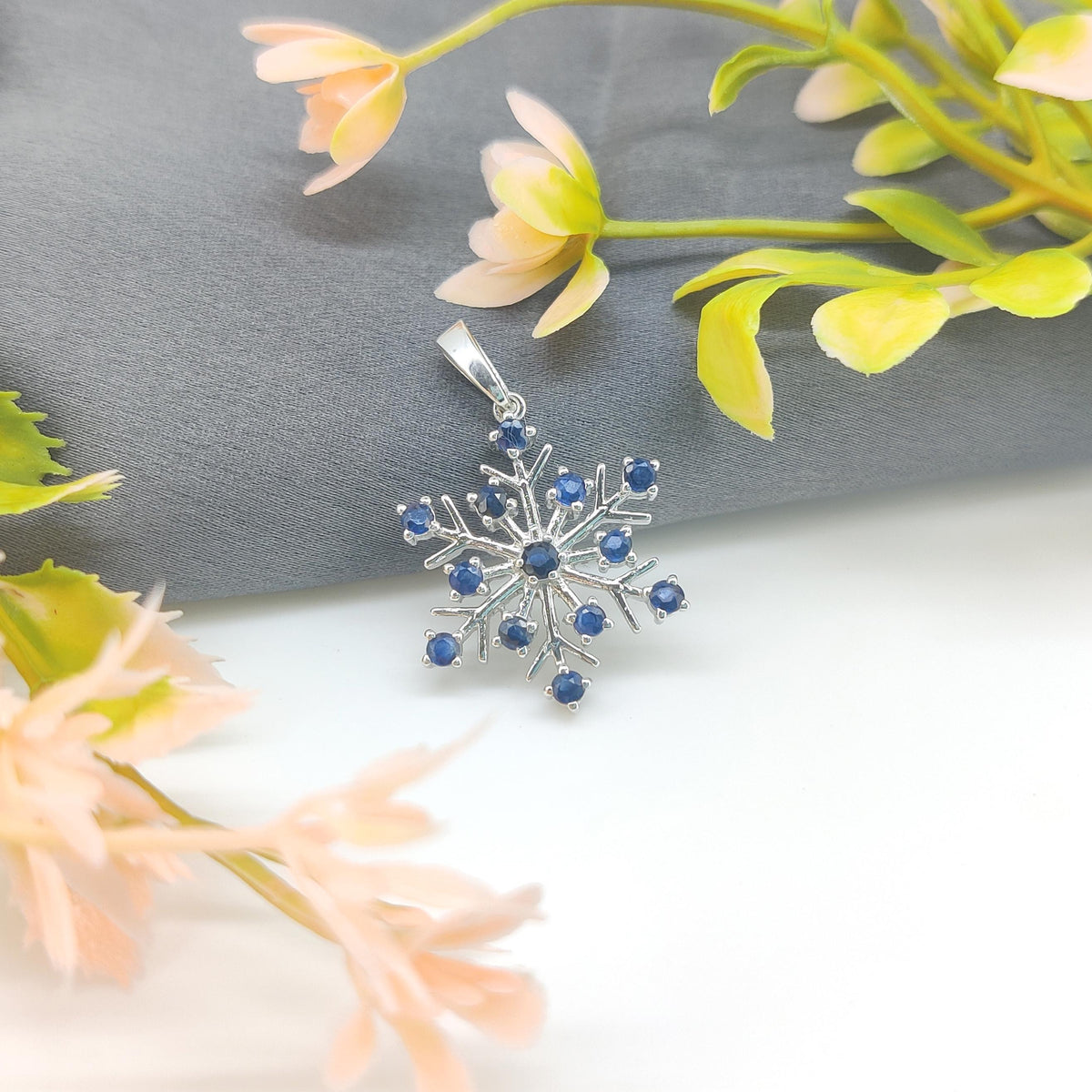 Natural Blue Sapphire Pendant-925 Sterling Silver Jewelry-September Birthstone-Sapphire Jewelry