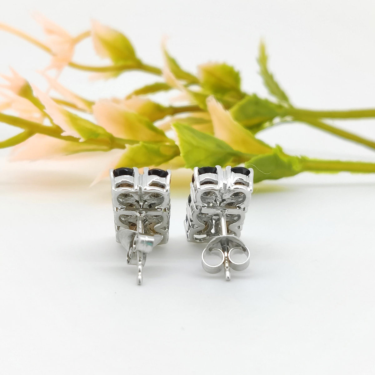 Smoky Quartz Sterling Silver Stud Earrings: November Birthstone