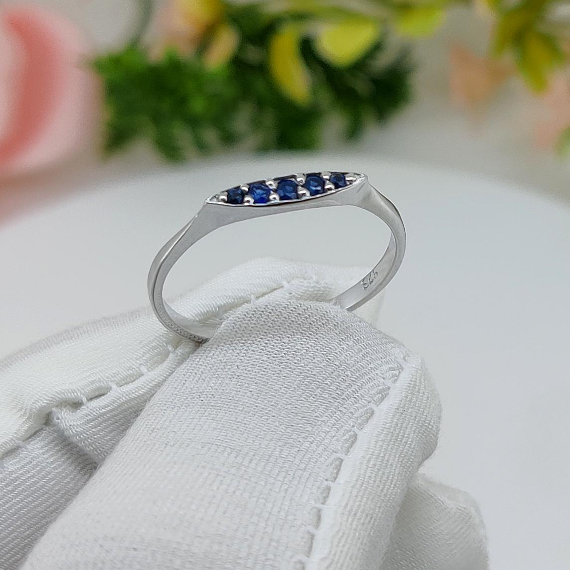 Natural Sapphire Engagement Ring Unique Vintage Style Solitaire Gemstone Jewelry