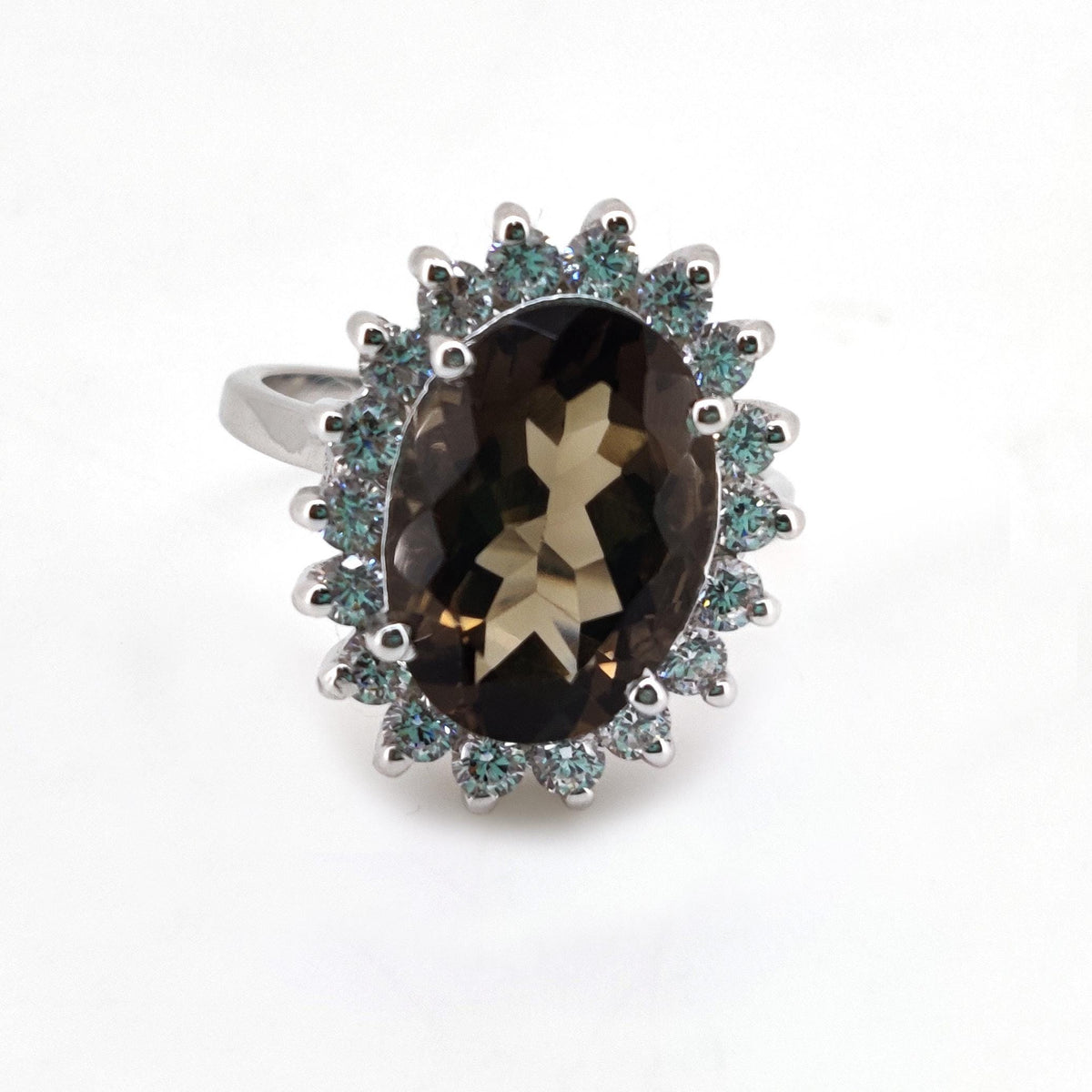 Smoky Quartz Ring Sterling Silver Handmade Gemstone Gift For Her