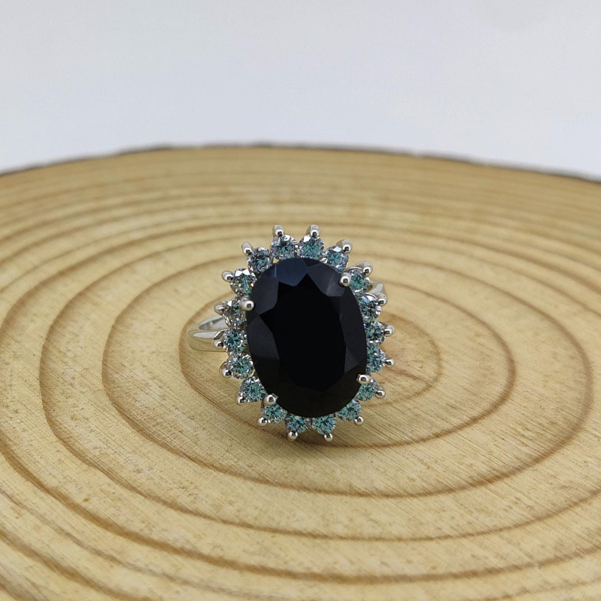 Black Onyx Ring Sterling Silver Handmade Statement Jewelry Gift For Her