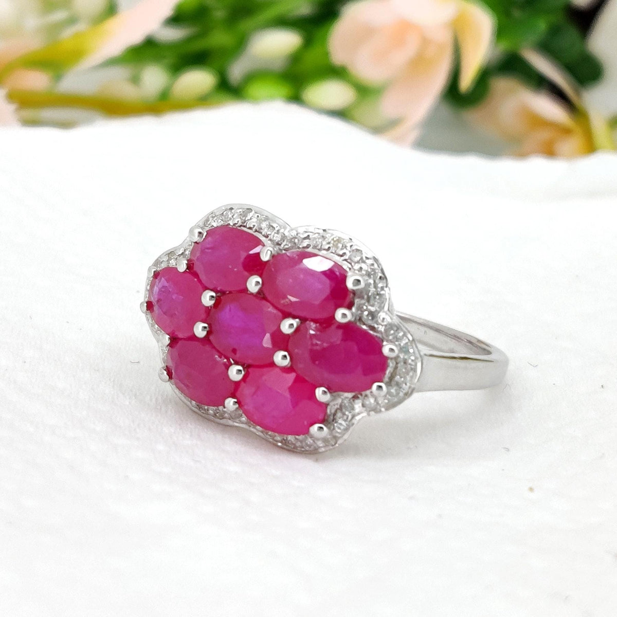 Ruby Sterling Silver Stackable Ring Handmade Minimalist Boho Artisan Gemstone Jewelry