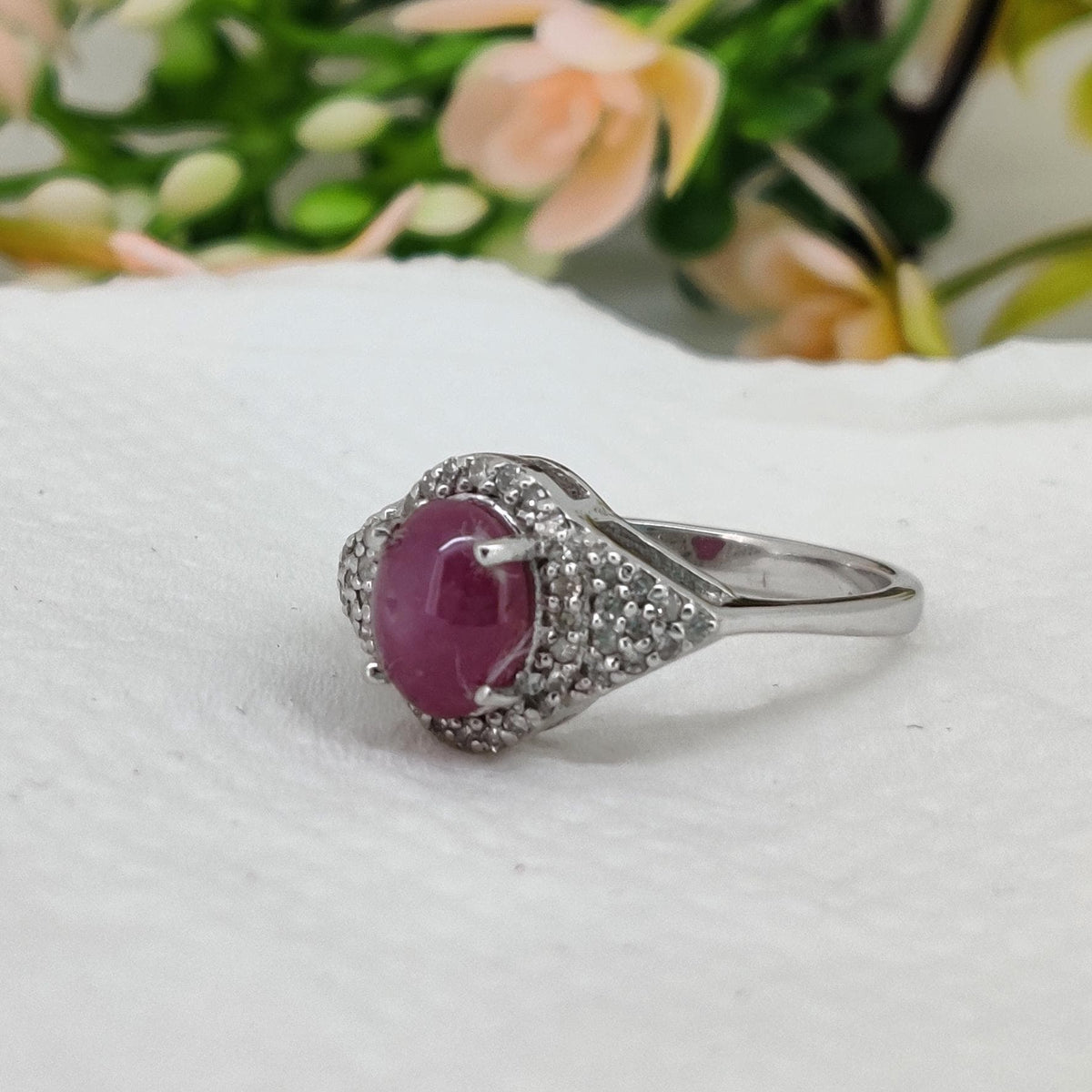 Handmade Ruby Star Ring 925 Silver, Unique Boho Gemstone Jewelry, Red Stone Promise Ring