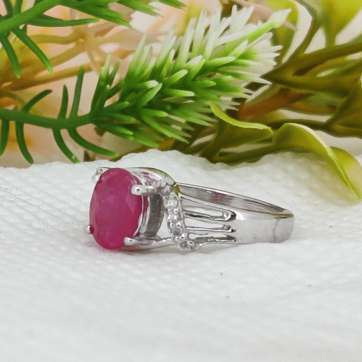 Handmade Ruby Statement Ring, Artisan Silver Gemstone Ring, Anniversary Gift for Her