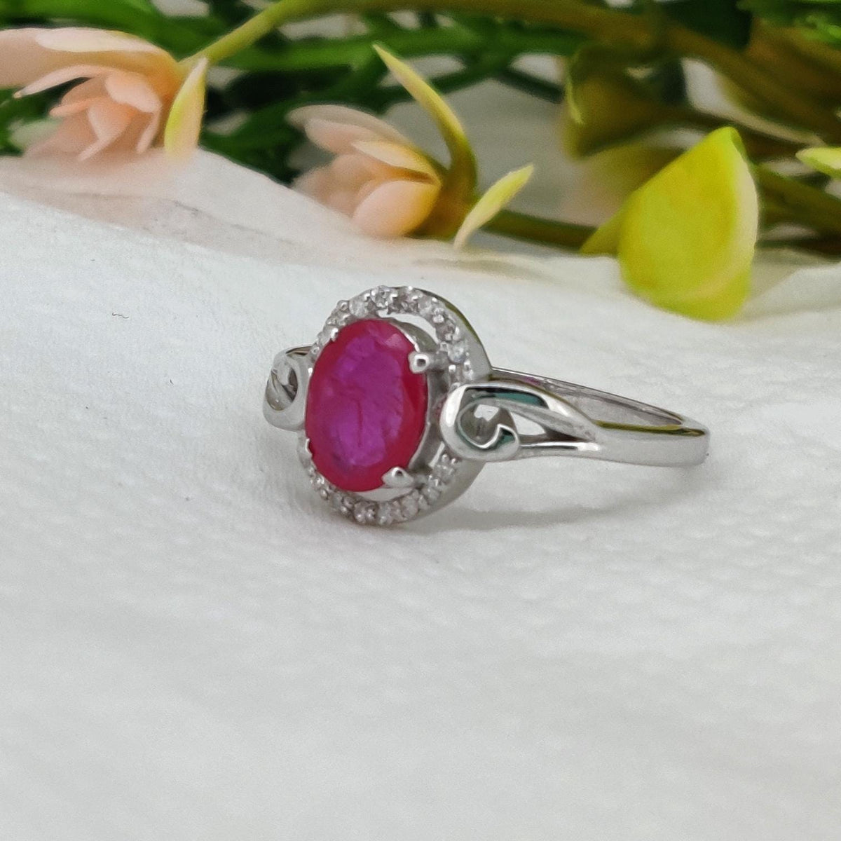 Natural Ruby Ring 925 Sterling Silver Gemstone Stacking Band, Ruby Jewelry, July Birthstone Gift