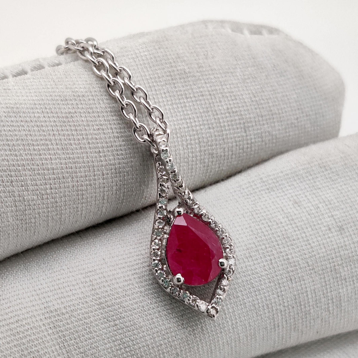 Handmade Ruby Pendant-925 Sterling Silver-July Birthstone-Red Gemstone Jewelry-Anniversary Gift
