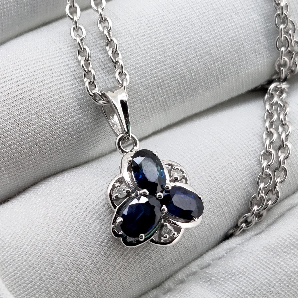Natural Blue Sapphire Pendant-925 Sterling Silver Jewelry-September Birthstone-Handmade Jewelry-Gift for Anniversary