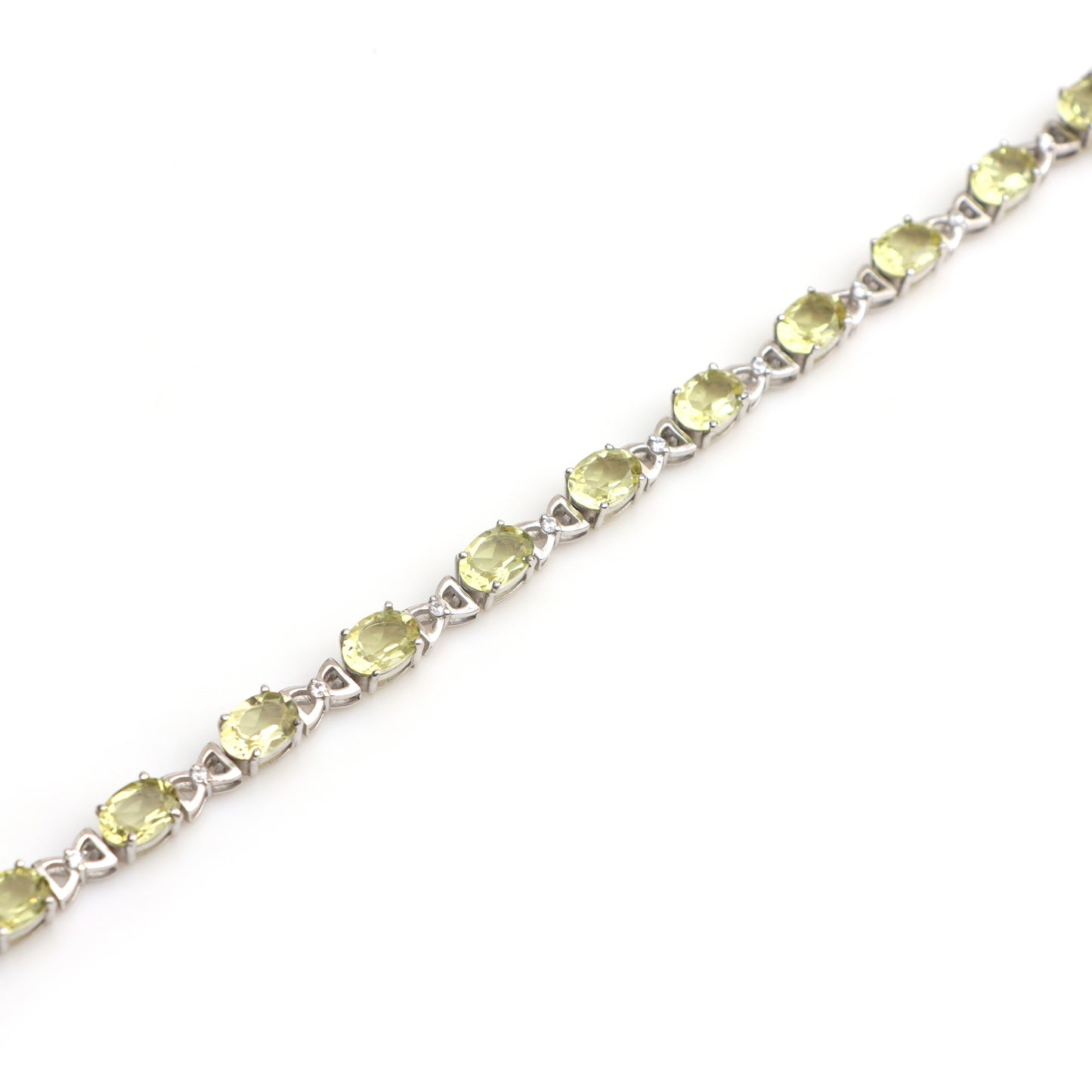 Natural Lemon Topaz Oval Cut Gemstone Tennis Bracelet November Birthstone Bracelet Wedding Gift for Her
