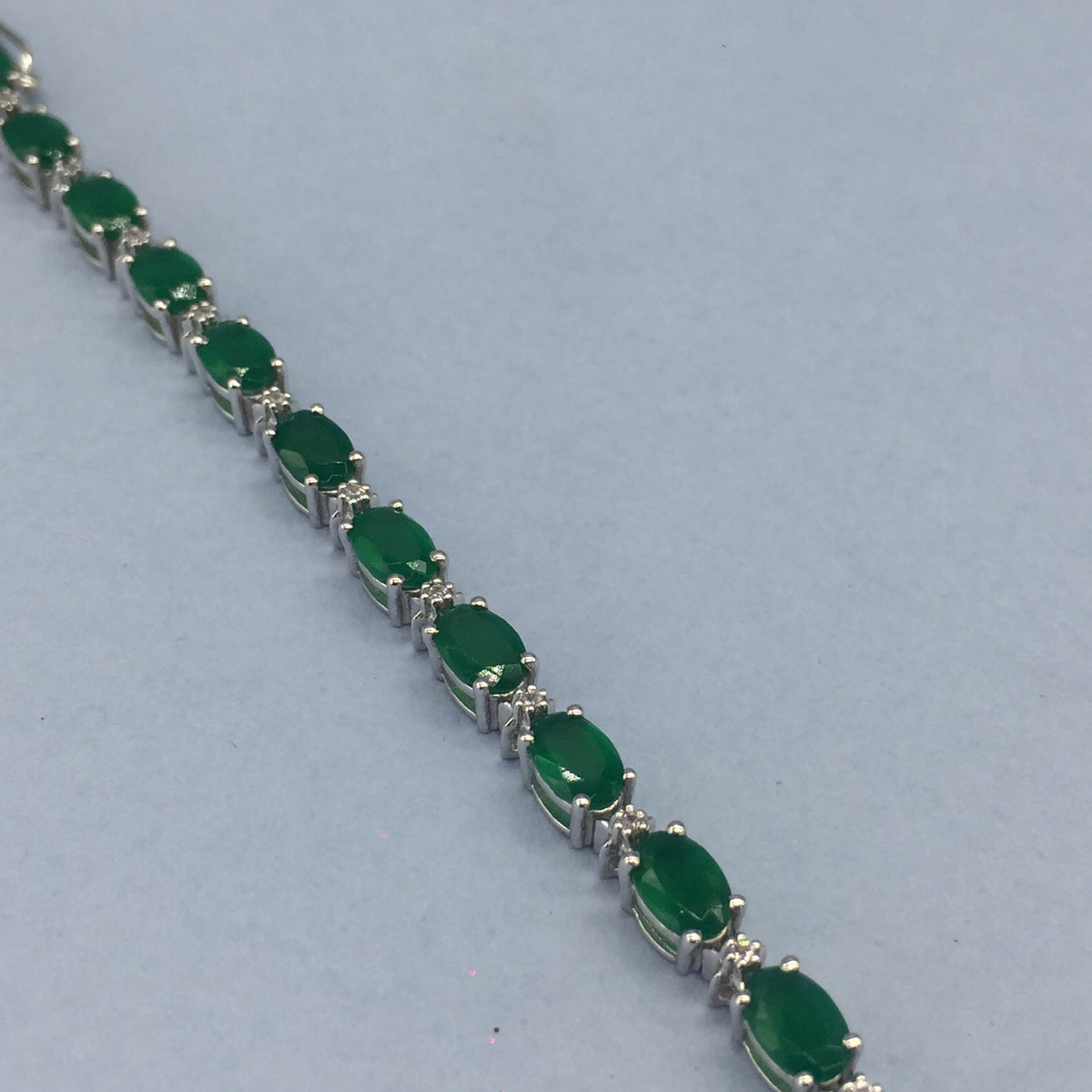 Green Onyx Bracelet, Sterling Silver Bracelet, Statement Jewelry, December Birthstone
