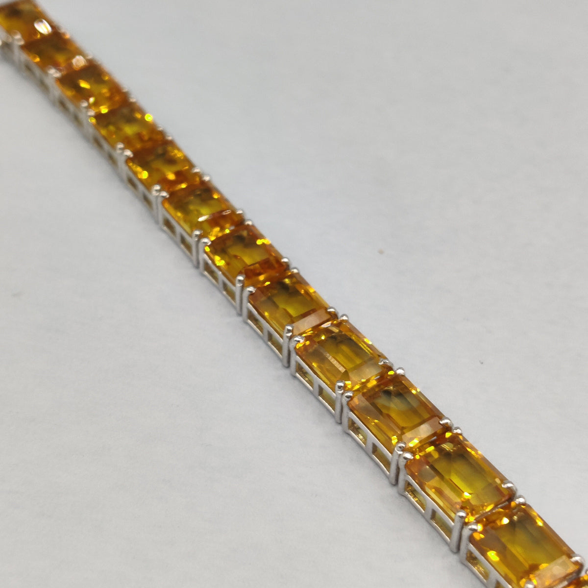 Genuine Citrine Gemstone Bracelet, 925 Sterling Silver Bracelet, Statement Citrine Bracelet, Gift for Men, Handmade Bracelet, Gift for Women