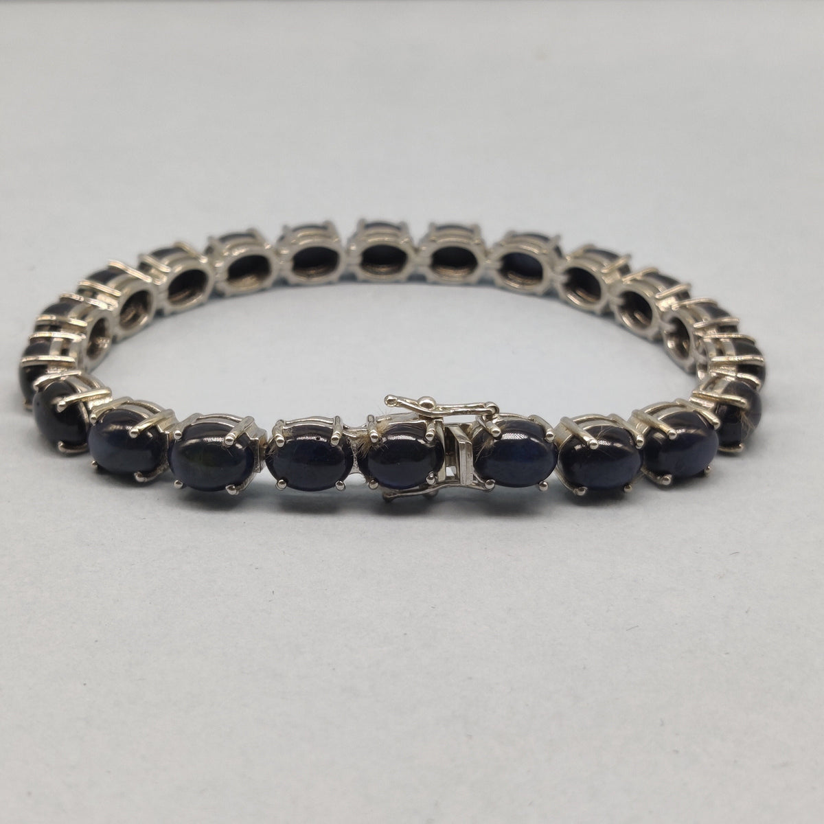 Natural Blue Sapphire Bracelet / 925 Sterling Silver Bracelet
