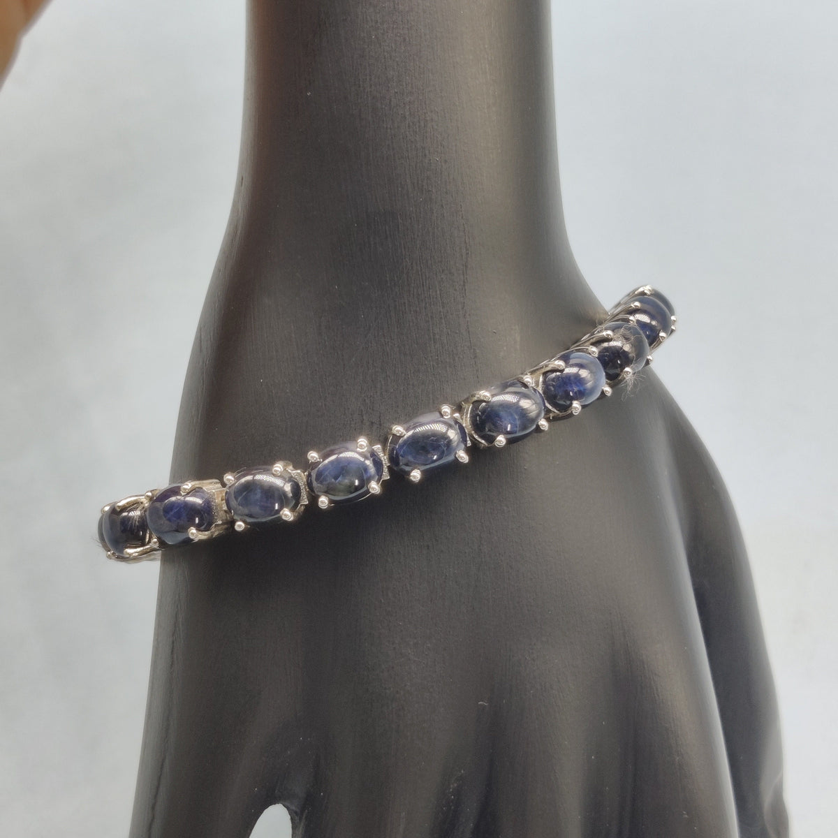 Natural Blue Sapphire Bracelet / 925 Sterling Silver Bracelet