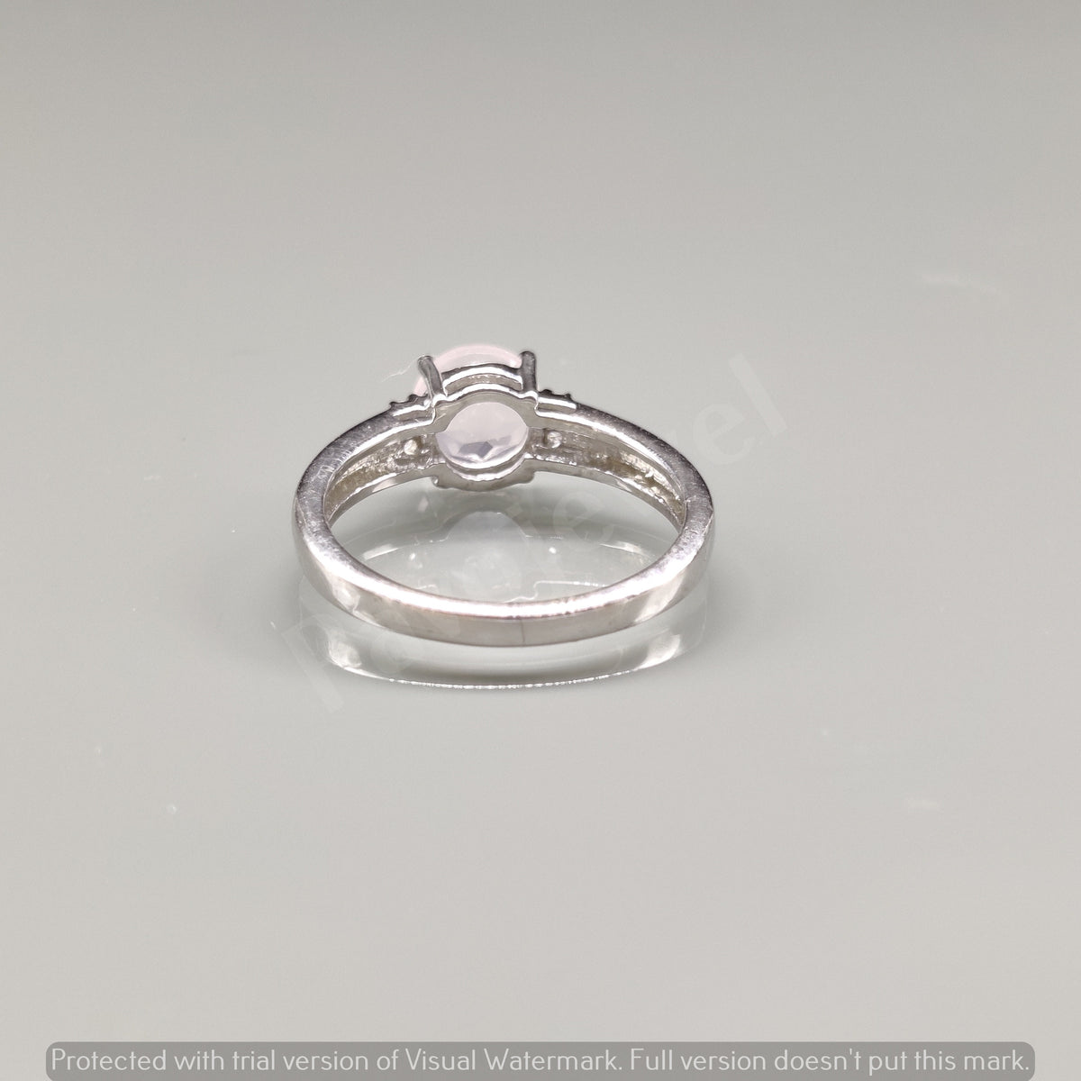 Rose Quartz Sterling Silver Ring: Pink Gemstone Statement Jewelry Christmas Gifts
