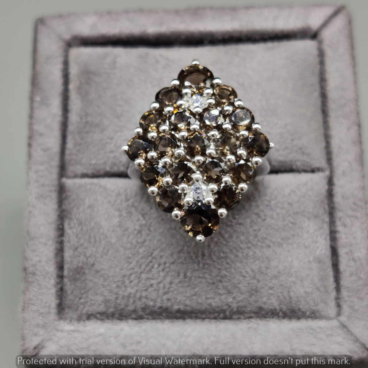 Smoky Quartz Ring: 925 Sterling Silver, Handmade Statement Jewelry