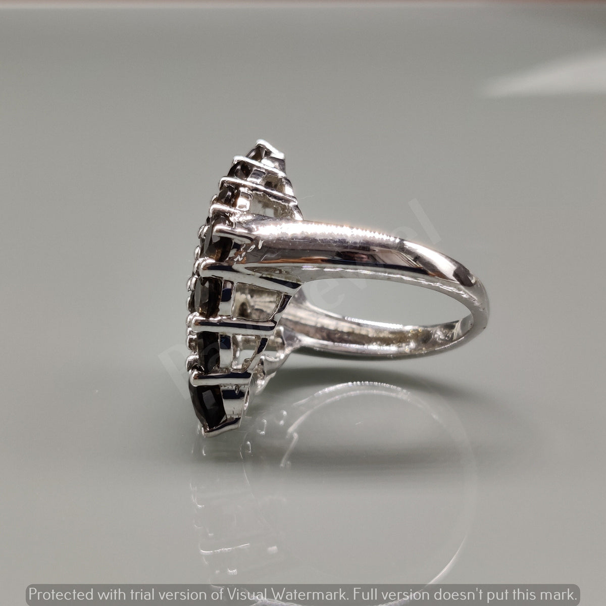 Smoky Quartz Ring: 925 Sterling Silver, Handmade Statement Jewelry