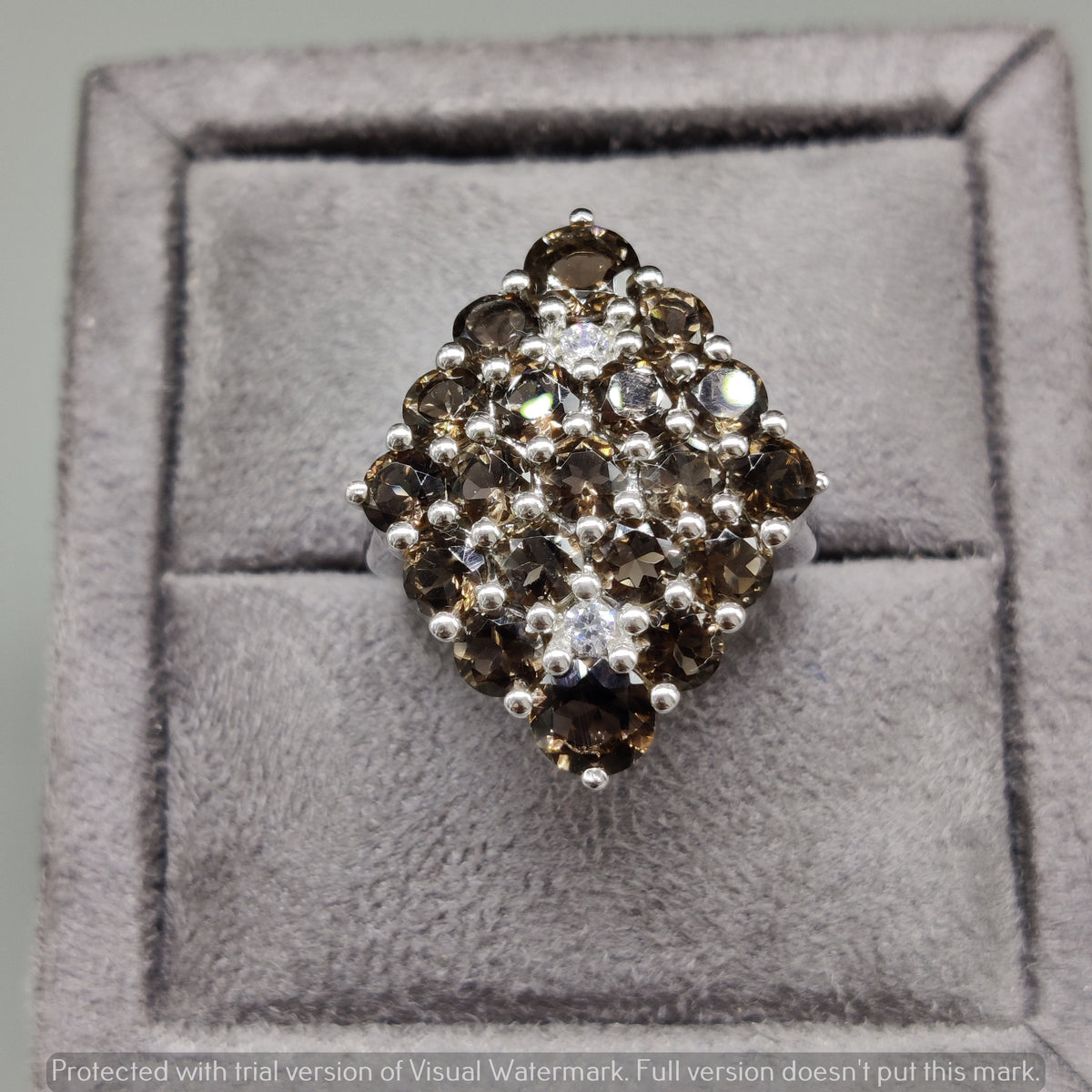Smoky Quartz Ring: 925 Sterling Silver, Handmade Statement Jewelry