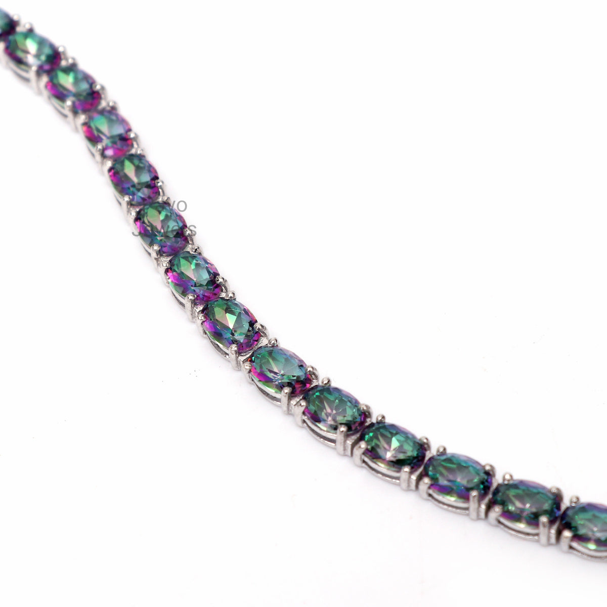 Mystic Topaz Tennis Bracelet, 925 Sterling Silver, Christmas Gifts