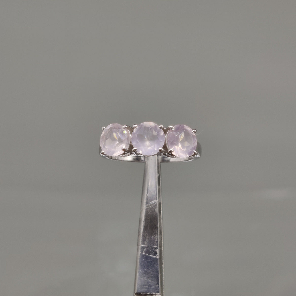Natural Rose Quartz Ring, Sterling Silver, Handmade Jewelry, Christmas Gifts