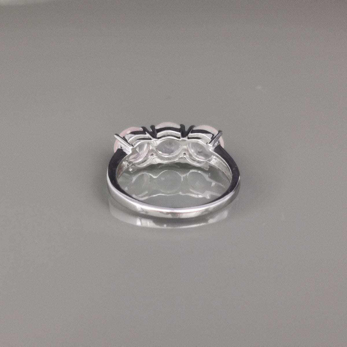 Natural Rose Quartz Ring, Sterling Silver, Handmade Jewelry, Christmas Gifts