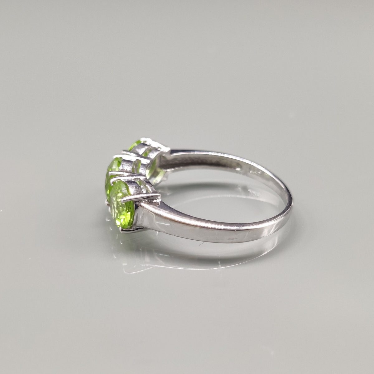Natural Peridot Ring, 925 Sterling Silver, Vintage Style, Statement Rings