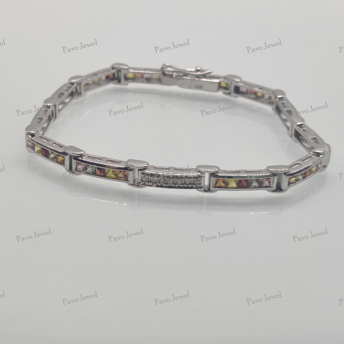 Multi Sapphire Bracelet, Natural Sapphire Gemstone Jewelry, Gift for Women