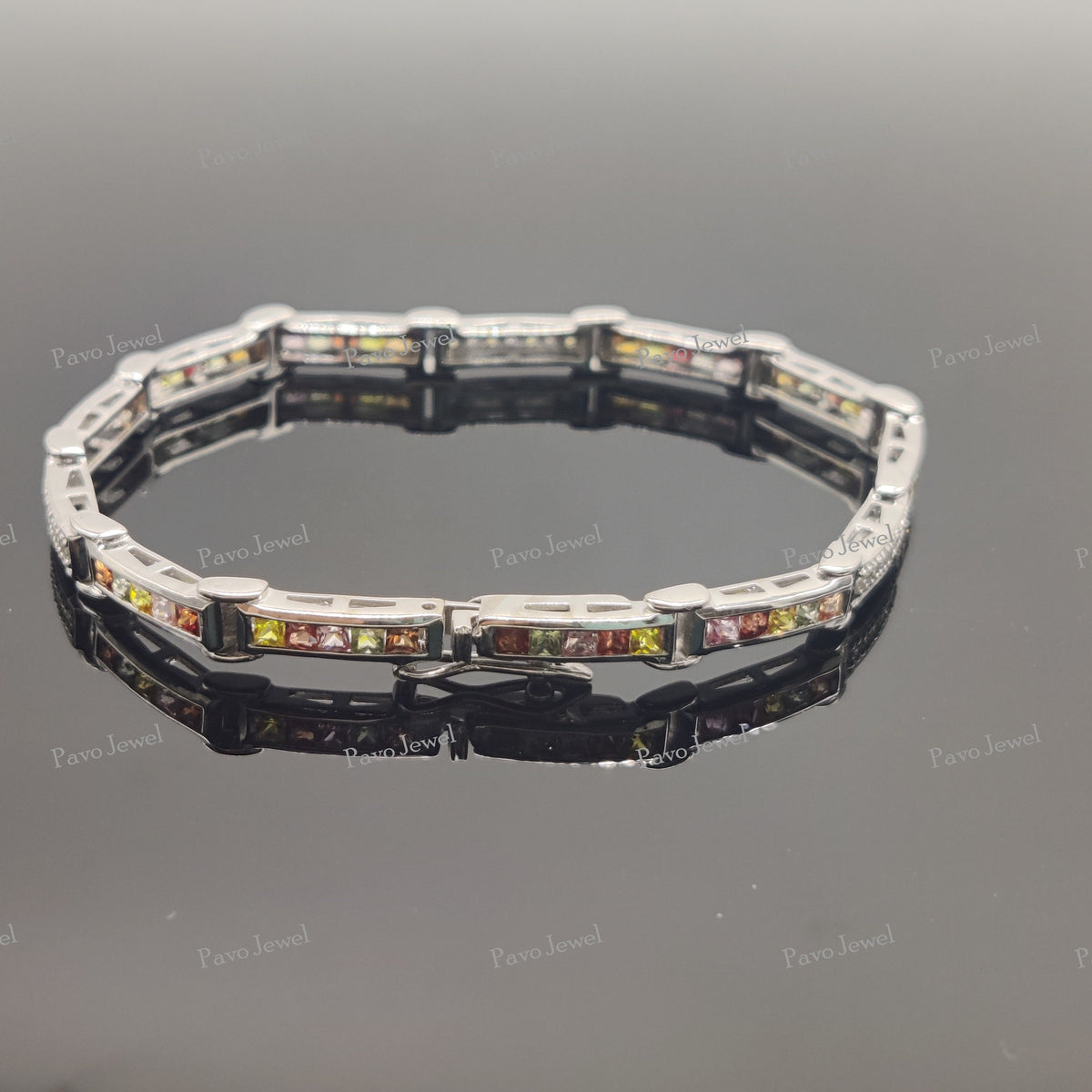 Multi Sapphire Bracelet, Natural Sapphire Gemstone Jewelry, Gift for Women
