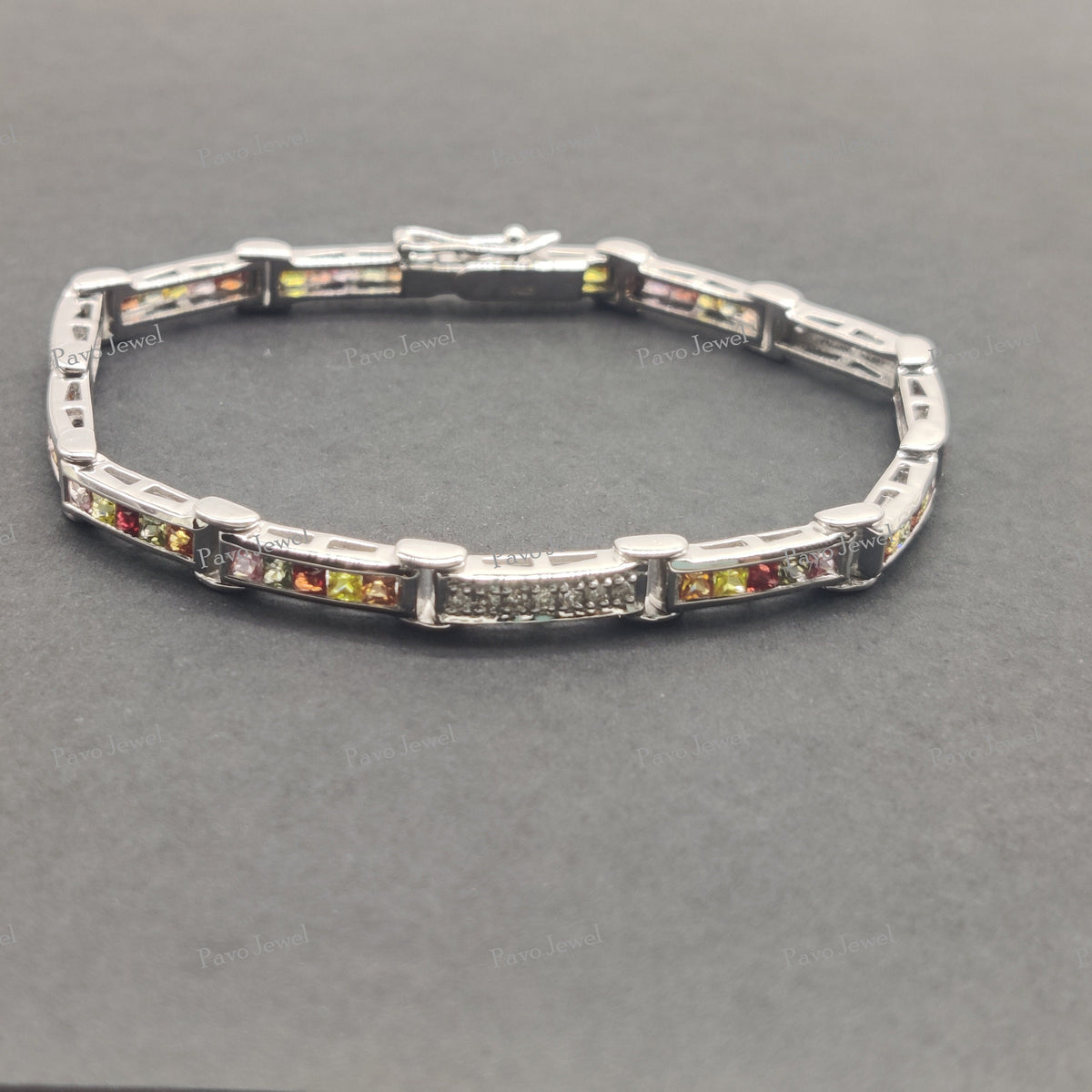 Multi Sapphire Bracelet, Natural Sapphire Gemstone Jewelry, Gift for Women