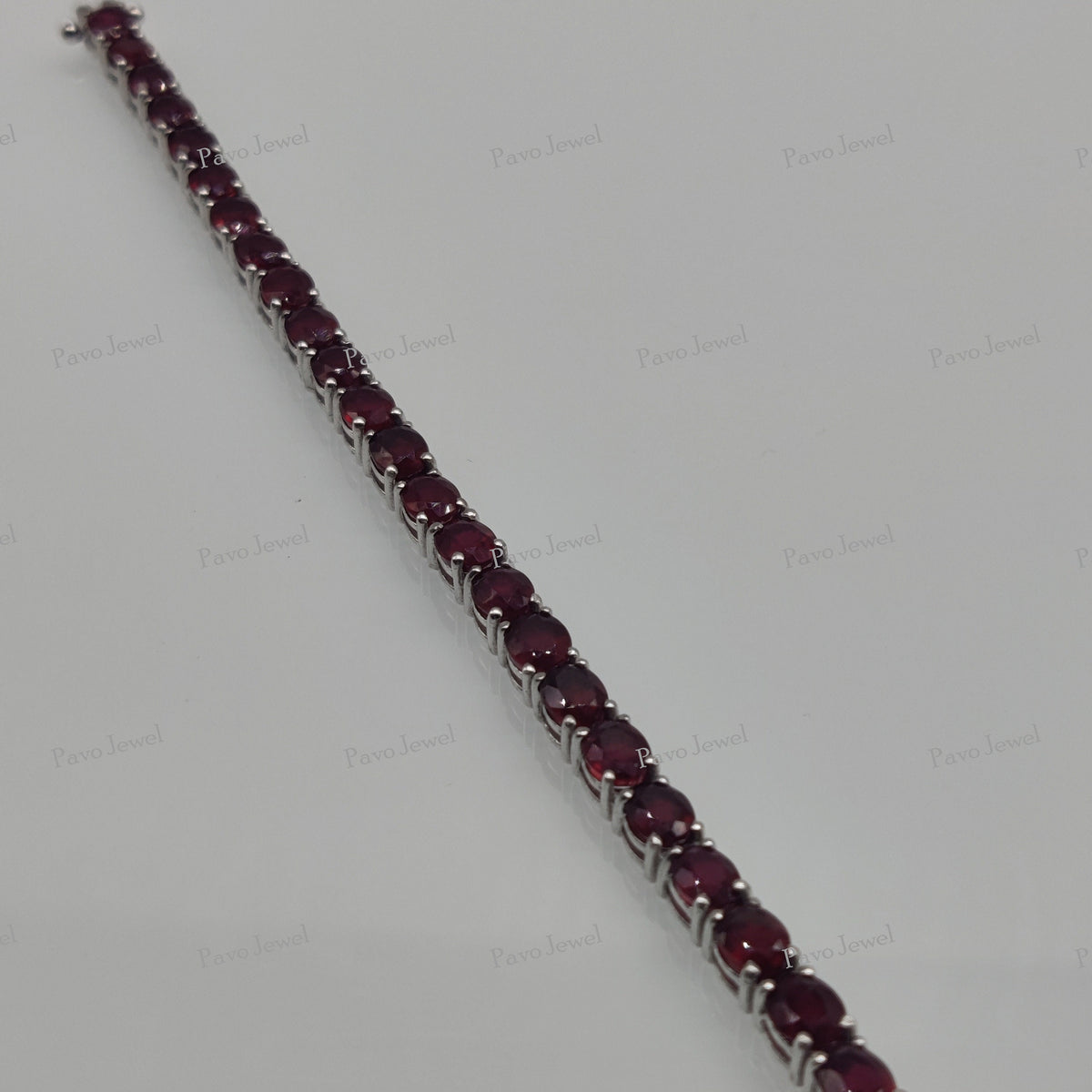 Ruby Tennis Bracelet, Ruby Gemstone Jewelry, Sterling Silver, Handmade Oval Cut, Charm Bracelets