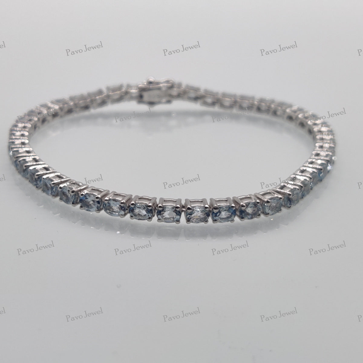 Aquamarine Bracelets, 925 Sterling Silver, Handmade Gemstone Jewelry
