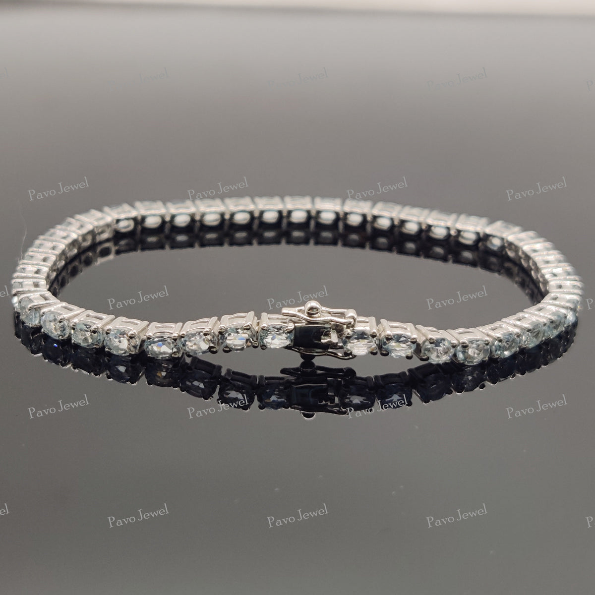 Aquamarine Bracelets, 925 Sterling Silver, Handmade Gemstone Jewelry