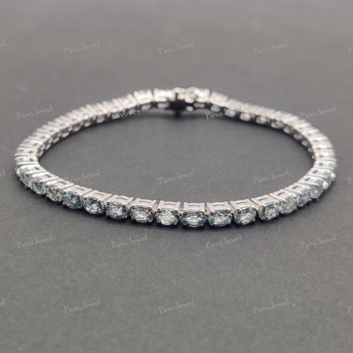 Aquamarine Bracelets, 925 Sterling Silver, Handmade Gemstone Jewelry