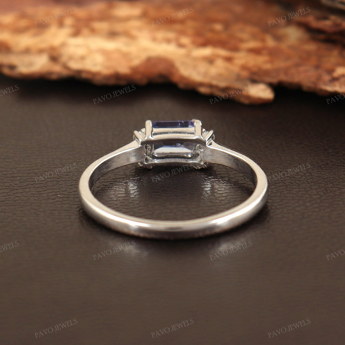 Natural Tanzanite Ring-925 Sterling Silver-December Birthstone Jewelry-Gemstone Minimalist Ring-Blue Tanzanite Jewelry-Anniversary Gift