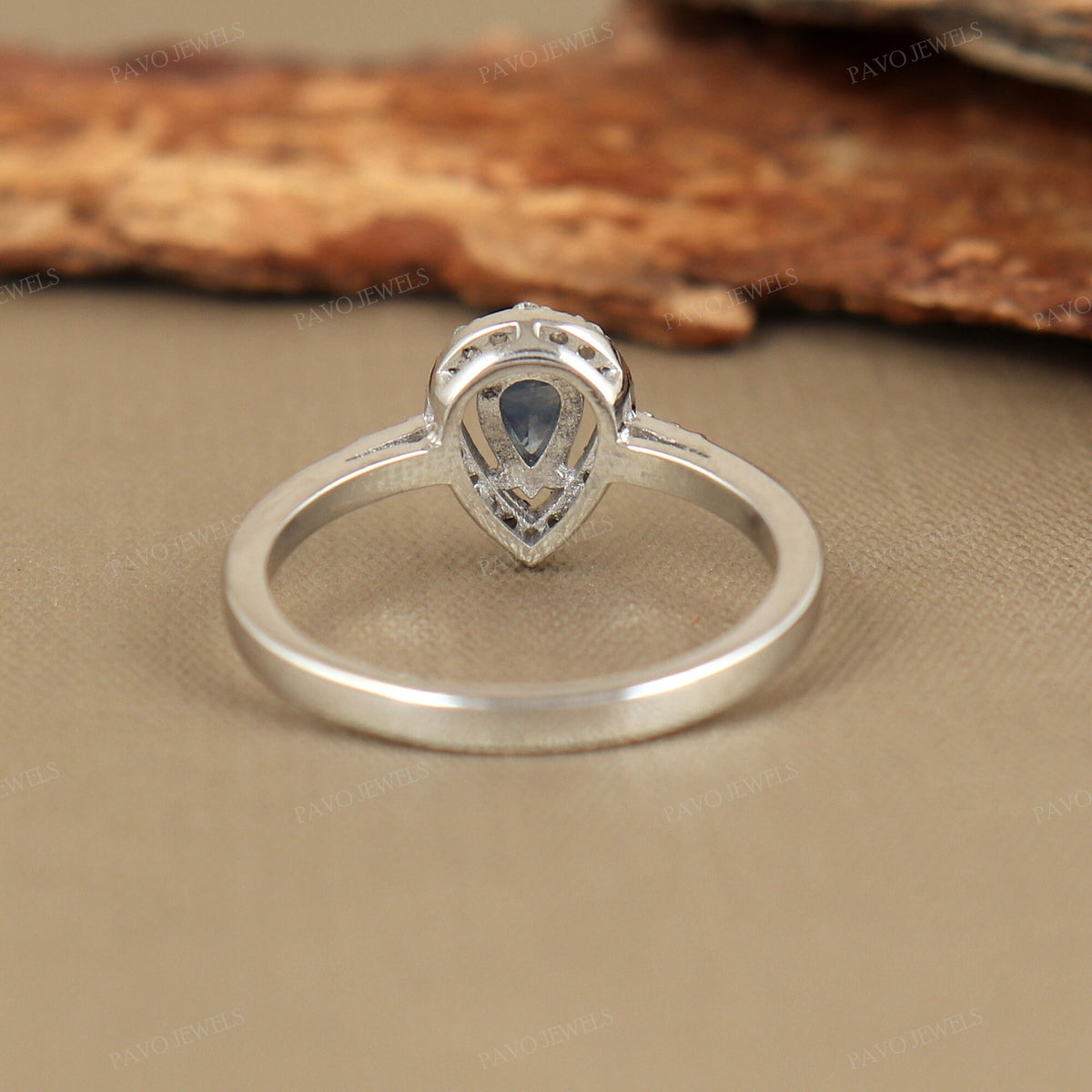 Blue Sapphire Ring-Gemstone Cluster Ring-925 Sterling Silver Jewelry-September Birthstone-Pear Sapphire Jewelry-Birthday Gift for Daughter