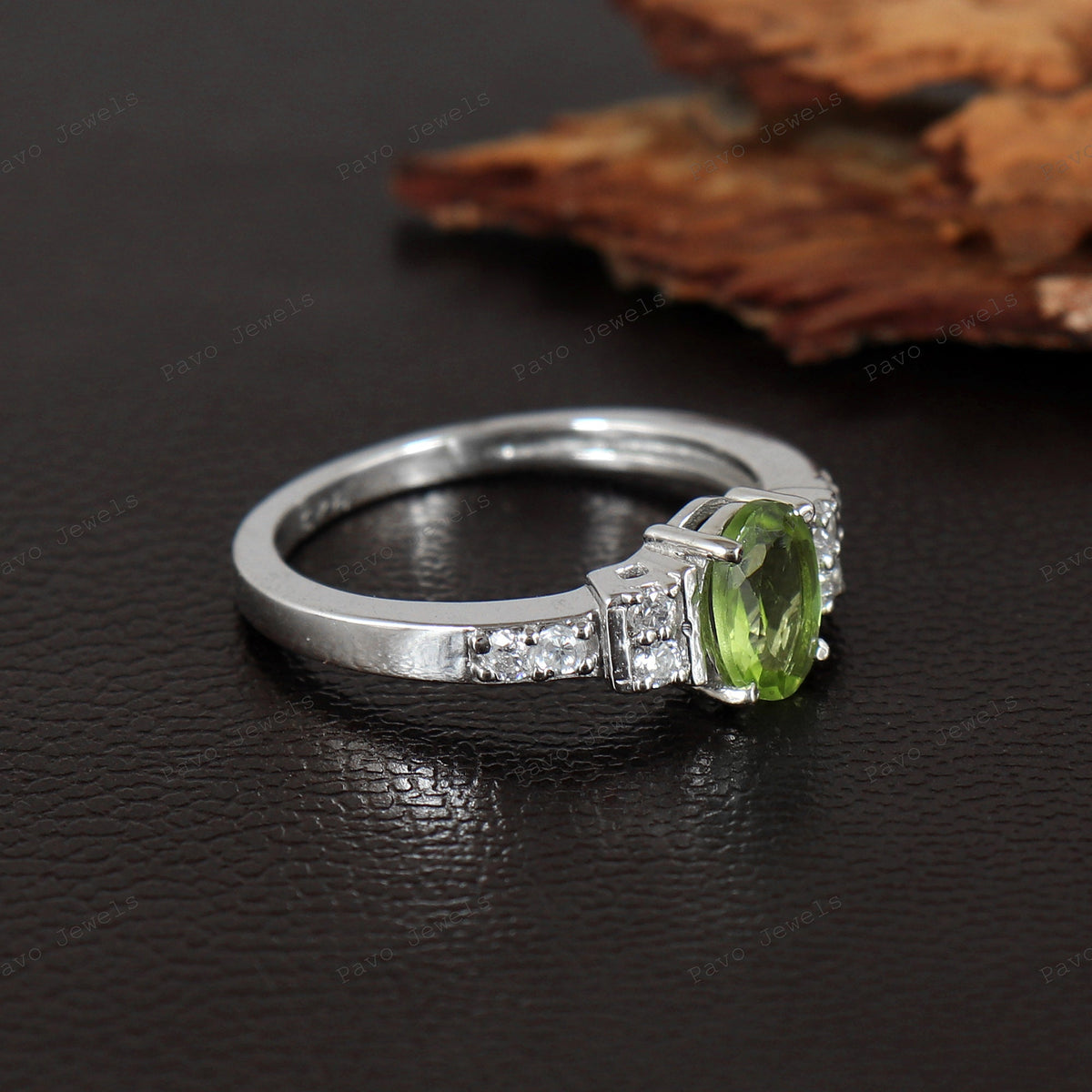 Faceted Peridot Ring: Handmade Sterling Silver August Birthstone