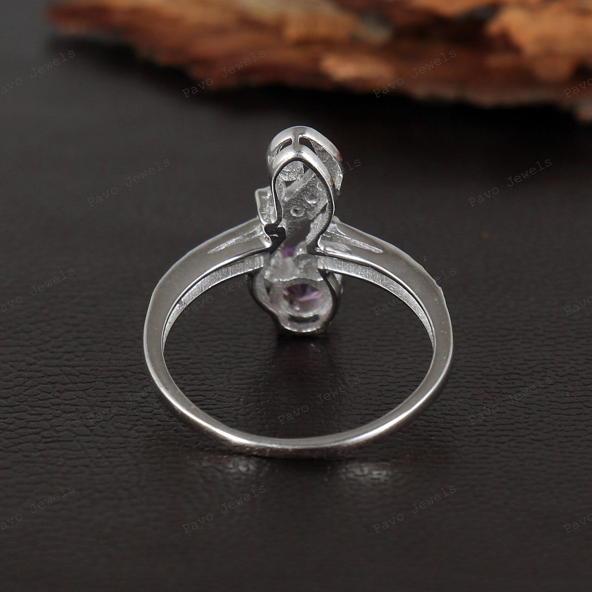 Amethyst Sterling Silver Ring: February Birthstone, Handmade Jewelry