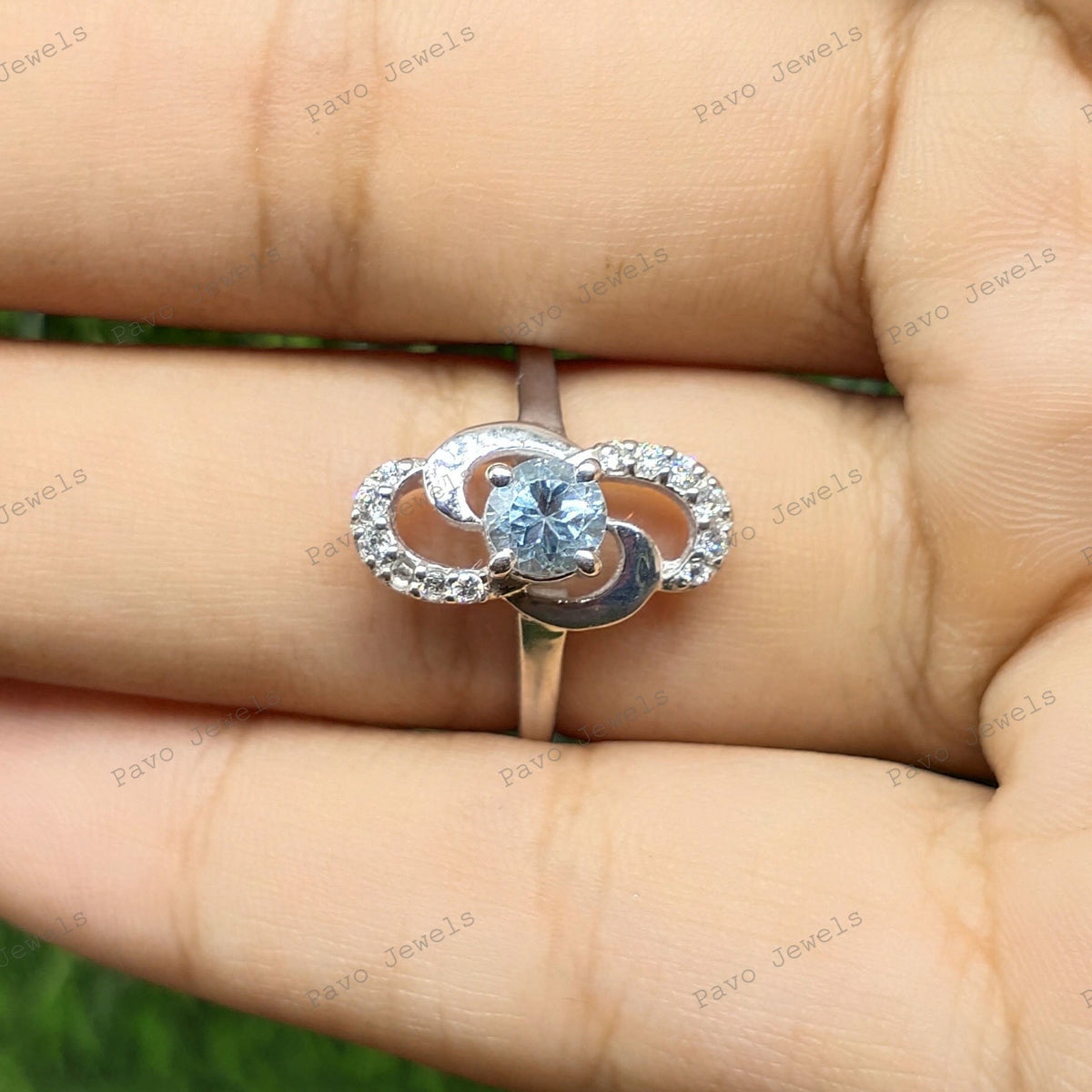 Blue Topaz Ring: Sterling Silver Gemstone Jewelry, November Birthstone