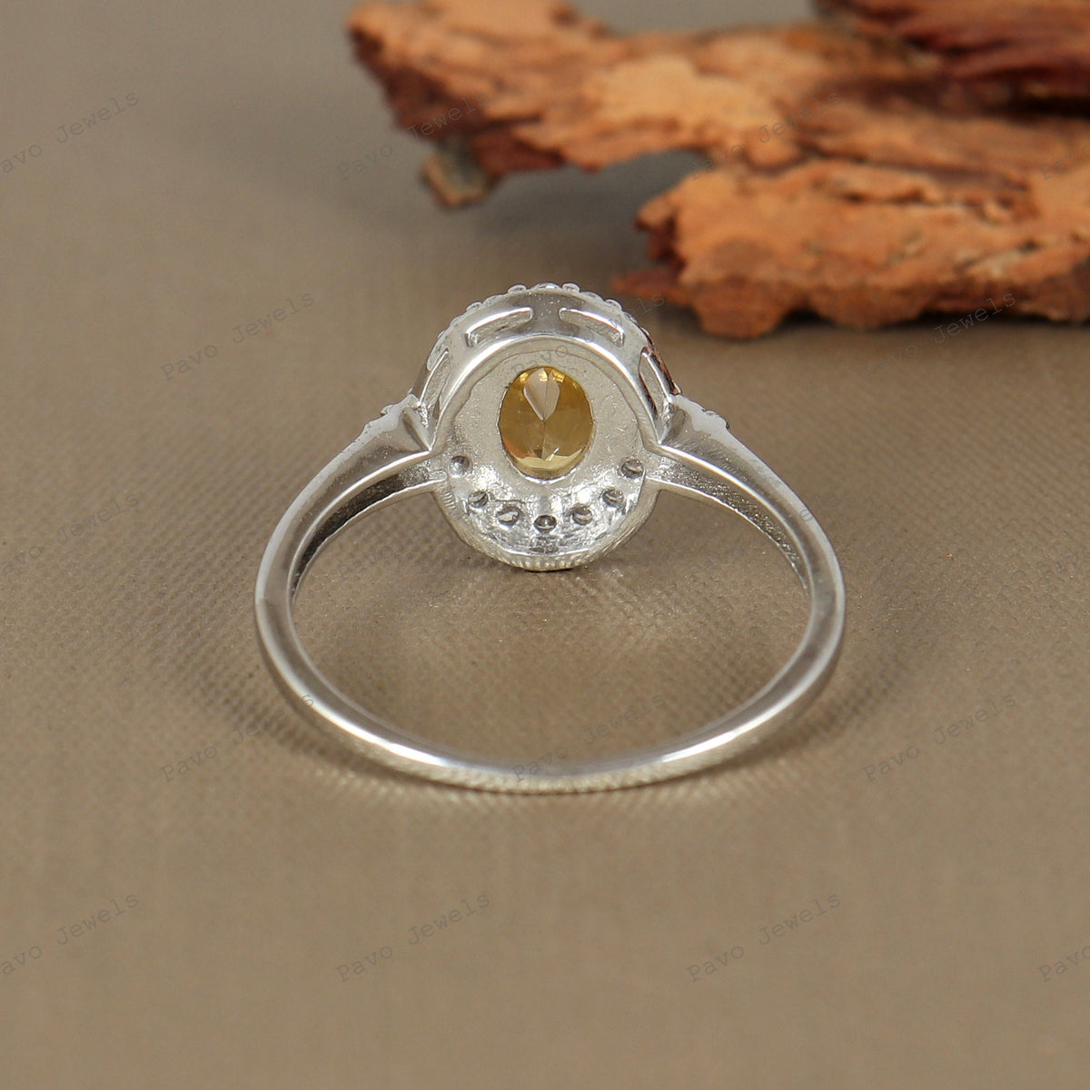 Citrine Sterling Silver Ring: Handmade November Birthstone Jewelry