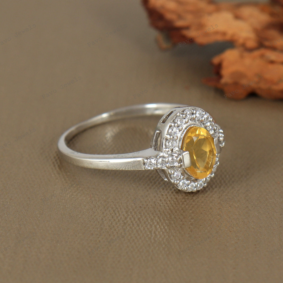 Citrine Sterling Silver Ring: Handmade November Birthstone Jewelry