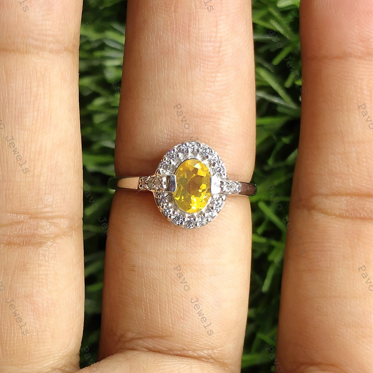 Citrine Sterling Silver Ring: Handmade November Birthstone Jewelry