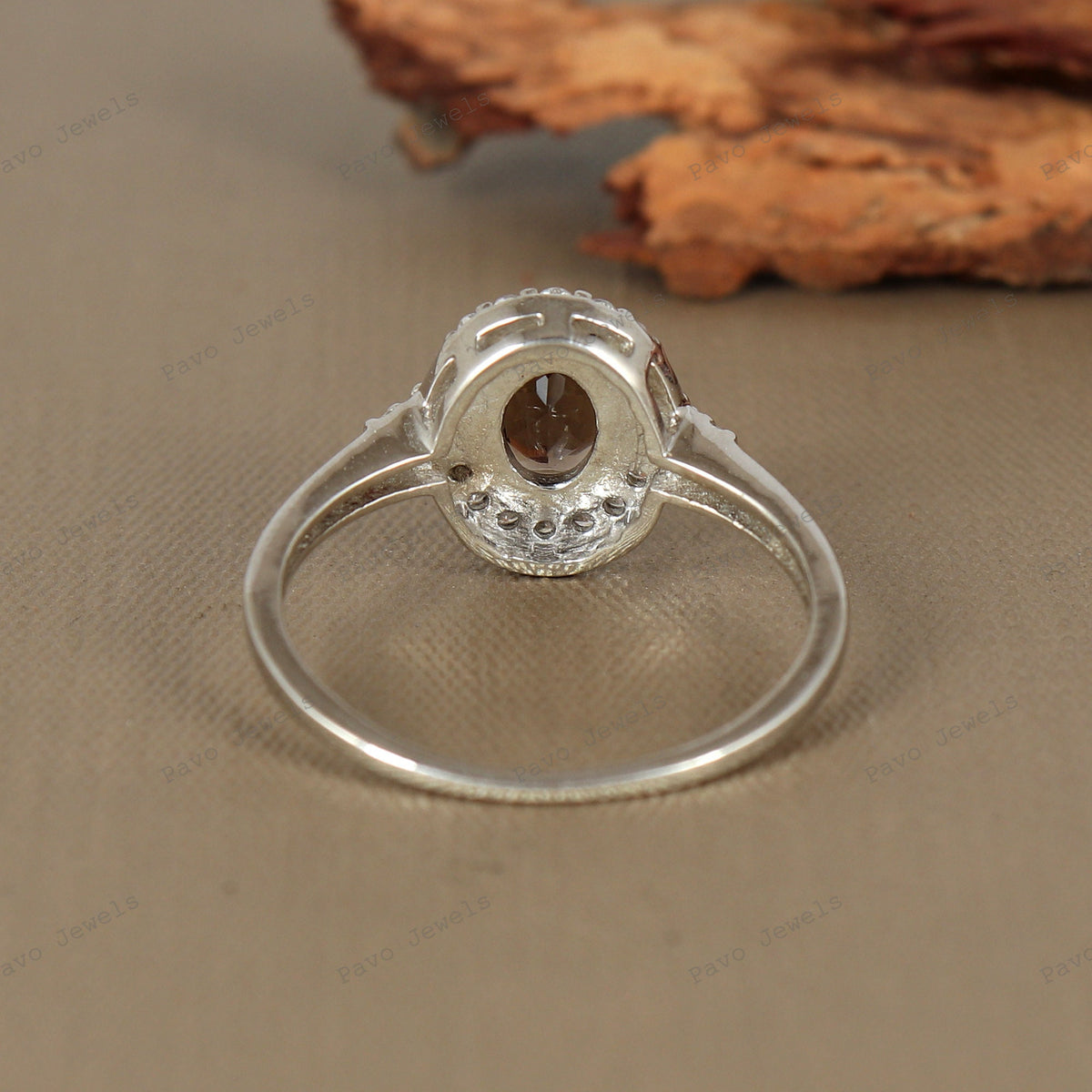 Handmade Sterling Silver Smoky Quartz Ring, Solitaire Gemstone, Christmas Gift