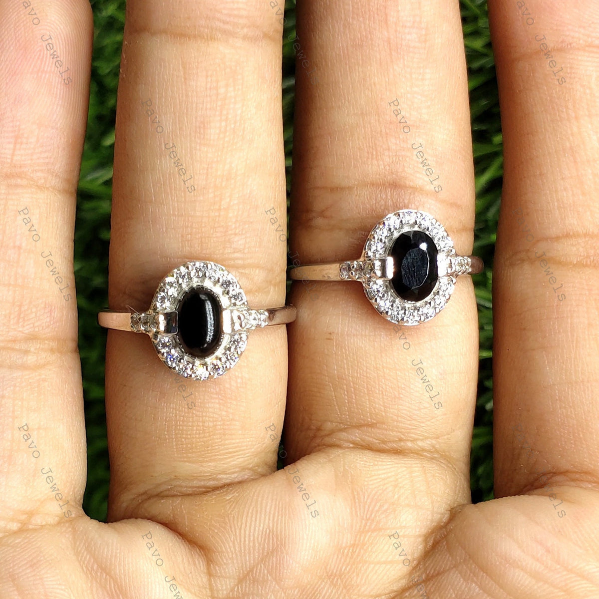 Black Onyx Ring Sterling Silver: Minimalist Oval Gemstone, Christmas Jewelry