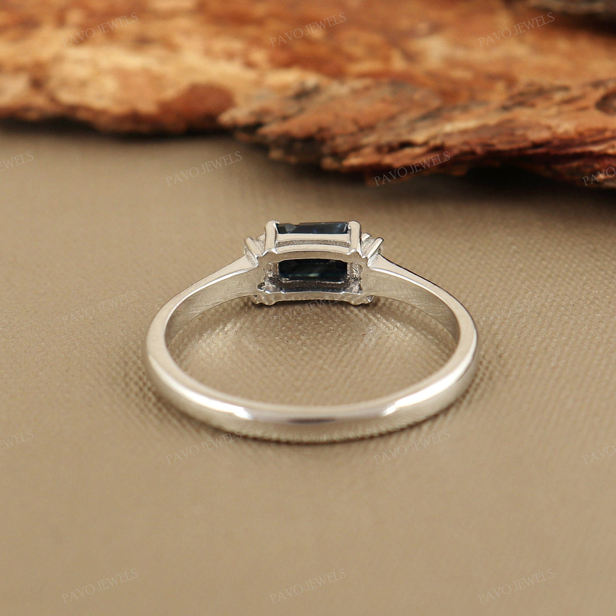 Aquamarine, Sapphire, Emerald, Tanzanite Silver Handmade Gemstone Ring