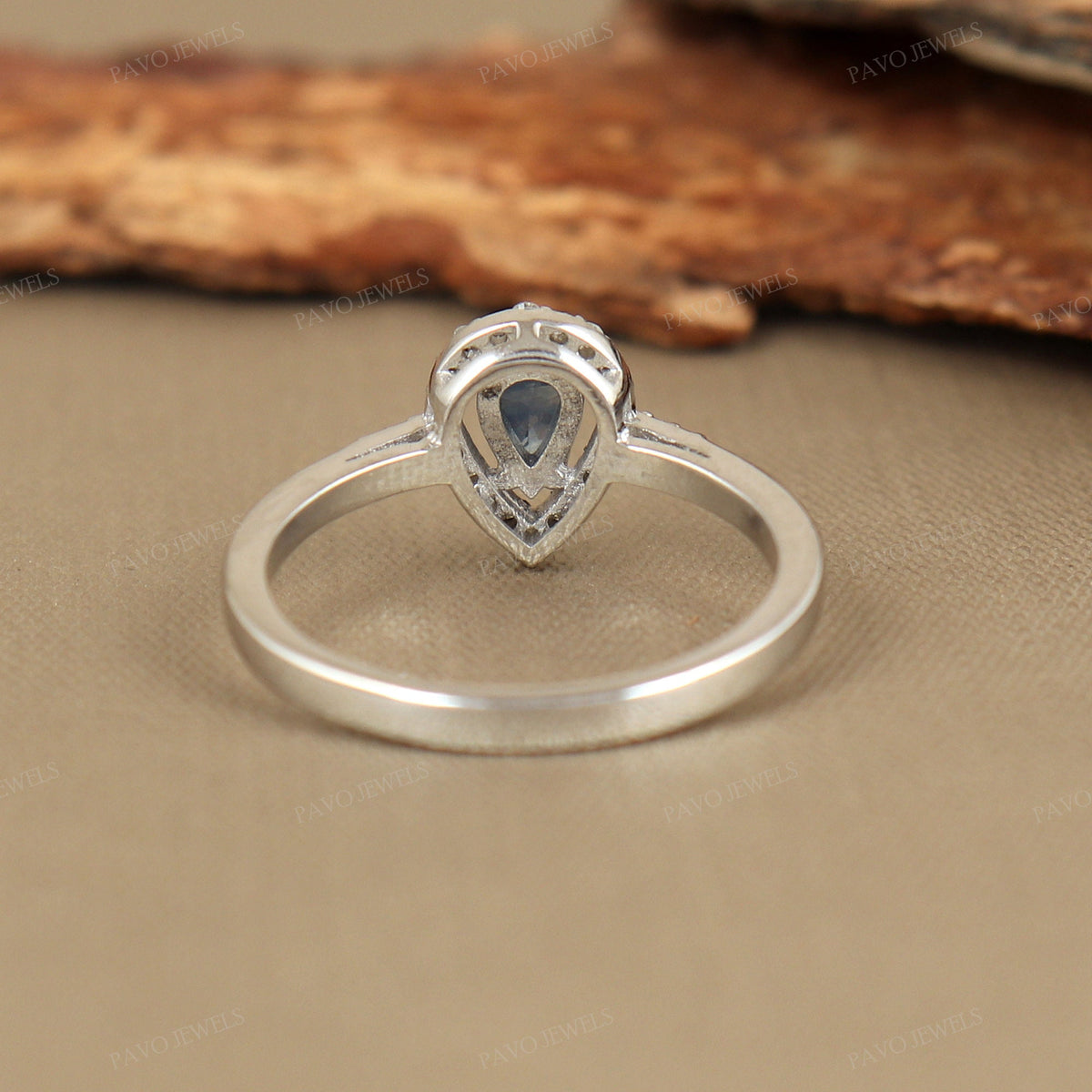 Blue Sapphire Ring-Gemstone Cluster Ring-925 Sterling Silver Jewelry-September Birthstone-Pear Sapphire Jewelry-Birthday Gift for Daughter